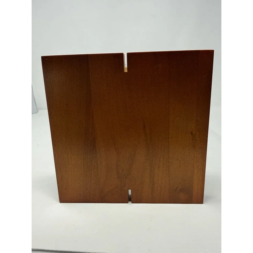 Vintage Wood and Wire CD Tower Rack Stand Holds 30 CDs